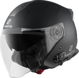 Bogotto Motowear Bogotto H586 BT Solid Bluetooth schwarz Jethelm