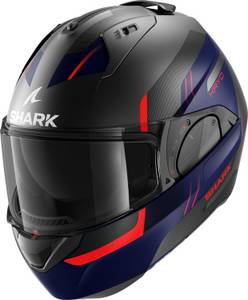 Shark Evo-ES Kryd Matt dark grey/blue Klapphelm