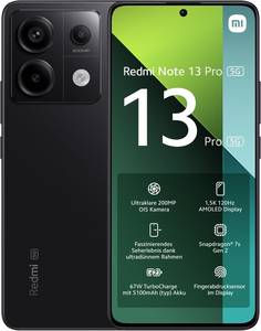 Xiaomi Redmi Note 13 Pro 5G 8GB 256GB Black Dual-SIM Handy