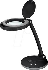 Goobay GB 65576 - Lupenleuchte, LED, Ø 100 mm, 3 Dioptrien, schwarz 
