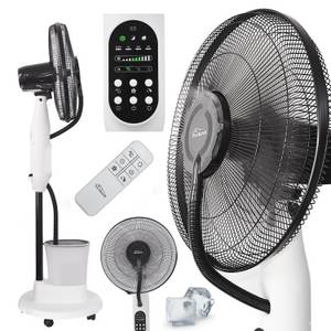 Tronitechnik ® Standventilator mit Wasser, Ventilator mit Wasserkühlung Sprühnebel Raumbefeuchter 75W 