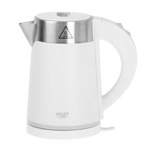 Adler Wasserkocher AD 1372 White, 0,6 l, 800,00 W, Weiß 360° Drehbarer Sockel...