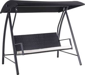 Outsunny Hollywoodschaukel 3-Sitzer schwarz (867-018) Hollywoodschaukel 3-Sitzer
