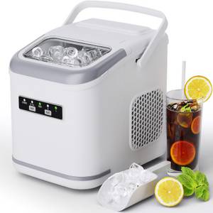 TLGREEN Eiswürfelmaschine Eiswürfelbereiter,9 Eiswürfel in 6 Minuten, 12kg/24h,2 Eiswürfel-Größen 