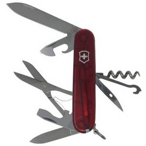 Victorinox Climber 1.3703.T Schweizer Taschenmesser Anzahl Funktionen 14 Rot (transparent) 