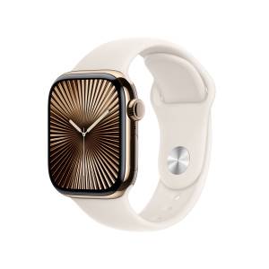Apple Watch S10 Gold Titanium Sport Band Polarstern - S/M GPS + Cellular 42mm MX063QF/A 