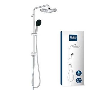  GROHE Vitalio Start 250 - Flex Duschsystem (wassersparend, Durscharm 390mm, 2 Strahlarten, Brauseschlauch 1500mm), chrom, 26680001 