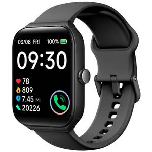 MODFU Damen Herren Fitness Uhr Uhren Tracker Smart Watch Sportuhr Armbanduhr Smartwatch (1,95 Zoll, 300mAh Li-Ionen) IP68 Wasserdicht Fitnessuhr Armband Uhr mit Alexa Built-in, 1-tlg., Touchscreen, Pulsmesser Schrittzähler Schlafmonitor Aktivitätstracker 