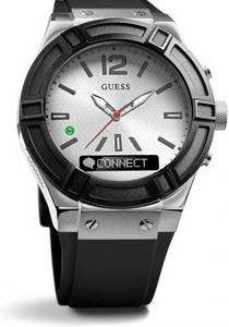 Guess Watches Guess Connect 45mm Silber & Schwarz (C0001G4) Hybrid Smartwatch