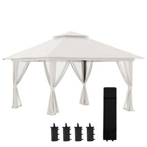 Outsunny Faltpavillon mit Netz 392L x 392B x 283H cm 