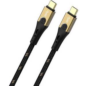Oehlbach USB 3.2 Gen1 (USB 3.0 / USB 3.1 Gen1) USB-C™ Stecker 2.00 m Schwarz/Gold 