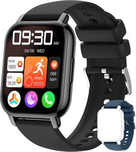 Narcid Damen's und Herren's Telefonfunktion IP67 Wasserdicht Fitness-Tracker Smartwatch (4,69 cm/1,85 Zoll, Android/iOS), mit austauschbarem weichem Silikonarmband, mit Puls-Schlaf-Monitor Schrittzähler 110+ Sportmodi 