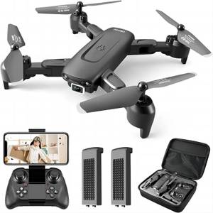 Docrooup 4DRC V12 Drohne mit HD 4K-Weitwinkel-Dual-Kamera Drohne (720P/4K-Weitwinkelkamera, RC Quadcopter faltbar mit Höhenhaltung, Kopfloser Modus, Start/Landung mit einer Taste, Headless Mode für Anfänger) 