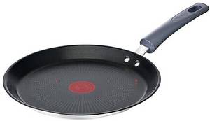 Tefal Bratpfanne » Simple Cook Pfannkuchenpfanne Ø 25 cm Spülmaschinenfest mit Temperaturindikation«, Aluminium, antihaftende, mit Titanzusatzmitteln, Temperaturindikation, ermöglicht die Nutzung von unscharfen Metallgegenständen 