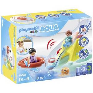 Playmobil ® 123 AQUA Badeinsel mit Wasserrutsche 70635