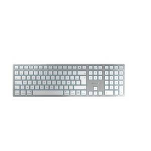 Cherry KW 9100 Slim für Mac kabellose Tastatur FR-Layout weiß-Silber 