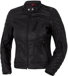 Bogotto Motowear Bogotto Chicago Retro Damen Lederjacke schwarz Motorrad-Lederjacke