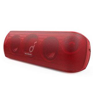  Soundcore Motion+ Bluetooth Lautsprecher mit Hi-Res 30W Audio, Intensiver Bass, Kabelloser HiFi Lautsprecher mit App, USB C Konnektivität, Flexibler EQ, 12h Akkulaufzeit, IPX7 Wasserschutz (Rot) 