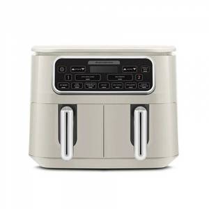 Karaca Heißluftfritteuse Air Cook Duo Hausmannskost XXXL 8 Liter Airfryer, Starlight 