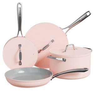CIARRA Topf-Set MOP7-4, Keramik (Topf- & Pfannen-Sets, 4-tlg., Backofen, Induktionsgeeignet),  Beyond Kochgeschirr Pfannenset Antihaftbeschichtung mit Deckeln 
