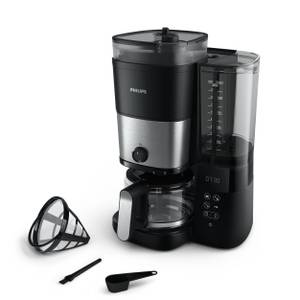 Philips Kaffeemaschine mit Mahlwerk HD7900/50 All-in-1 Brew, Permanentfilter 1x4, mit Smart Dosierung und Duo-Kaffeebohnenbehälter, inkl. Dosierlöffel 