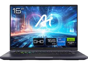  GIGABYTE AORUS 16X, Gaming Notebook, mit 16 Zoll Display, Intel® Core™ i7,i7-13650HX Prozessor, GB RAM, 2 TB SSD, NVIDIA GeForce RTX™ 4070, Midnight Grey, Windows 11 (64 Bit) 