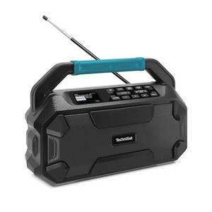  TechniSat Viola 231 OD – Makita-Akku kompatibles Baustellenradio (DAB+, UKW, AUX in, Bluetooth, IPX4 Spritzwassergeschützt, 2 x 15 W Stereo-Lautsprecher) 