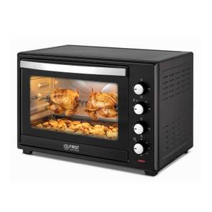 Tzs First Austria Minibackofen Mini-Backofen, 2000 Watt, 60L, mit Innenbeleuchtung, Umluft-Funktion, Drehspieß für 2 Hühnchen, Mini Pizzaofen, herausnehmbares Krümelblech 