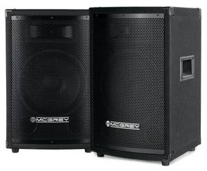 Mcgrey TP-10 DJ PA Box 25cm (10) Subwoofer, 2-Wege System, Holzgehäuse Lautsprecher (200 W, Paar Passiv-Speaker mit Boxenflansch) 