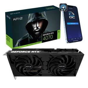 Kfa2 GeForce RTX 4070 2X 1-Click OC 12GB Grafikkarte - 12GB GDDR6X, 1x HDMI, 3x DP 