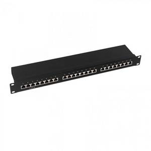 Logilink Cat.6 Patchpanel 24 Ports geschirmt 19 Zoll schwarz (NP0055)