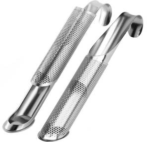 Rhein Beleuchtung Teesieb 4 Stück 304 Teesieb-Edelstahl, teesieb für losen tee, tea strainer, (Ideal für zu Hause, auf Geschäftsreisen und unterwegs), Mit Hakengriff, feines Rundlochdesign, für Rosentee, Kaffee, Gewürze 