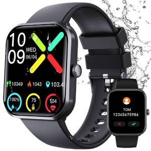 ZEUOPQ Smartwatch Fitness Tracker uhr mit Anruffunktion schwarz Smartwatch (4.83 cm/1,9 Zoll), 1-tlg., Bluetooth 5.3 Sportuhr, IP67 wasserdicht 