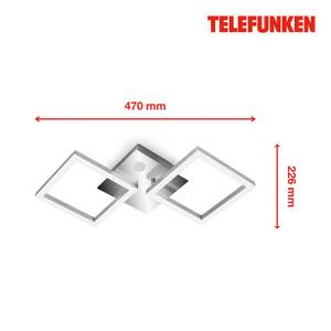 Telefunken LED-Sensor-Deckenleuchte Frame chrom/alu 47x23cm 