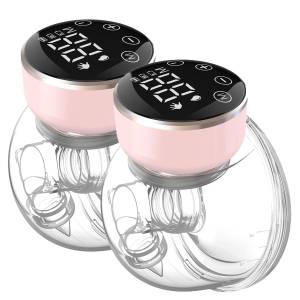 Fanttik Elektrische Milchpumpe Milchpumpe Tragbar Freihändig,Brustpumpe Milch mit 3 Modi und 9 Stufen, tragbar Milchpumpe,LED Intelligentem Display, 2 Stk, Ultra Leise Wiederaufladbare,Fassungsvermögen 180ml 