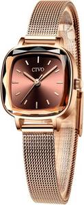 Civo Kratzfestes Mineralglas Watch, mit Diamantimitationen,Langlebigem Quarzwerk und Hochwertiger Batterie 