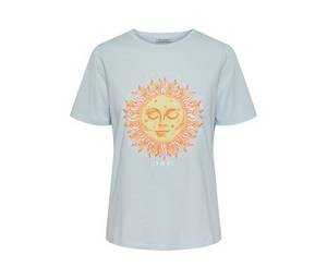Tchibo - T-Shirt mit Print - Gr. L - hellblau 