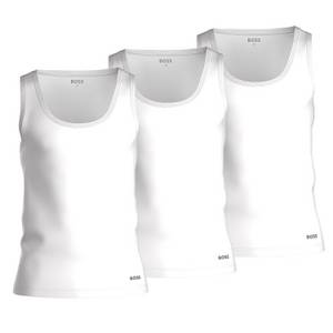 Boss Unterhemd Pure Cotton (Packung, 3-St., 3er-Pack) Tank Top Achselhemd Rundhals Ausschnitt Regular Fit aus reiner Baumwolle im Dreierpack (Neues Modell) 