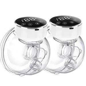 Fanttik Elektrische Milchpumpe Milchpumpe Tragbar Freihändig,Brustpumpe Milch mit 3 Modi und 9 Stufen, tragbar Milchpumpe,LED Intelligentem Display, 2 Stk, Ultra Leise Wiederaufladbare,Fassungsvermögen 180ml 