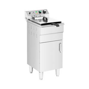 Royal Catering Fritteuse Elektro-Fritteuse - 13 L - 5.000 W - Ablasshahn - mit Unterschrank, 5000 W 
