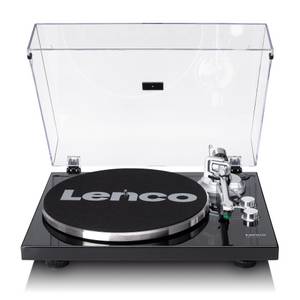 Lenco LBT-215BK Plattenspieler (Riemenantrieb, Bluetooth, Bluetooth, Audio-Technica & USB in Walnuss) 