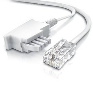 Csl - Internet Kabel Routerkabel - TAE-F Stecker auf RJ45 Stecker - 50m - Internetkabel - Router an die Telefondose, TAE - weiß 