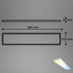 Briloner Smarte LED-Deckenleuchte Tava, 98x20 cm, CCT, dimmbar 