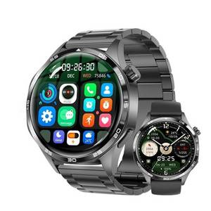 MEGAGOODS GT5 Pro Smartwatch Herren AMOLED GPS NFC wasserdicht Grau DE. Smartwatch, Moderne Technologie am Handgelenk 