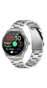 Knauermann Pro 3 (2024) rund Smartwatch, Gesundheitsuhr mit Telefoniefunktion - EKG und SOS Funktion, Gesundheitsfunktionen 