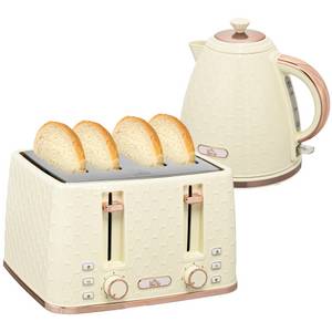Homcom Toaster 1,7L Wasserkocher 4 Toastscheiben, 