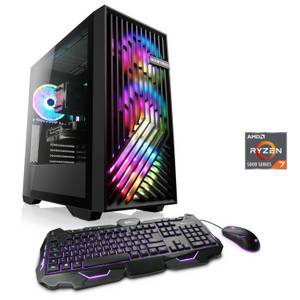 Csl Levita V28350 Gaming-PC (AMD Ryzen 7 5700X, NVIDIA GeForce RTX 4060 Ti, 8 GB GDDR6, HDMI, DisplayPort, 32 GB RAM, 1000 GB SSD, Luftkühlung) 