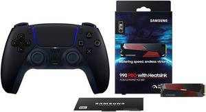 Otto DualSense Schwarz + Samsung 990 PRO Heatsink interne SSD mit 2TB Controller 