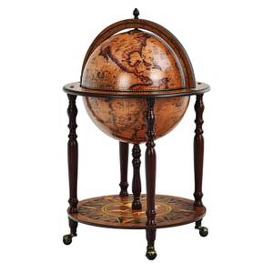 Costway Weinregal »Globusbar, Barschrank«, mit Rollen & Deckel, für Flaschen 