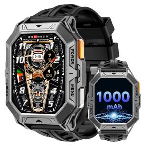 ibettertec Smartwatch, Fitness Tracker Uhr für Herren, 1000mAh Akku Smartwatch (2,13-Zoll HD-AMOLED-Touchscreen Zoll) 5ATM Wasserdicht, 2,13-Zoll HD-AMOLED-Touchscreen, 100+ Sportmodus und Gesundheitsüberwachung 